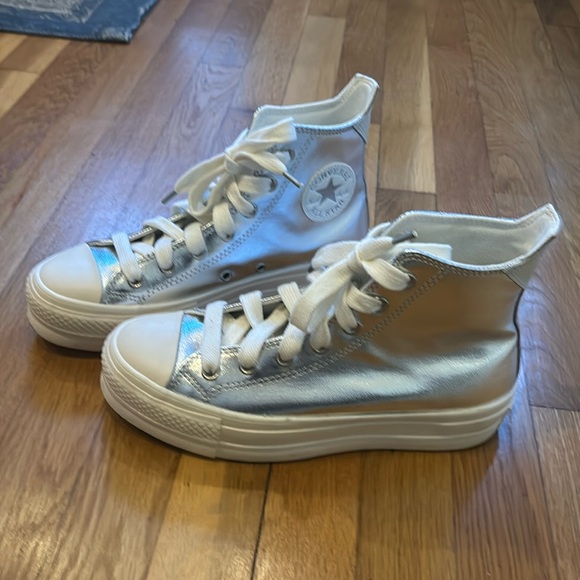 Converse Chuck Taylor All Star Lift Metallic High Top Platform Sneaker - Picture 5 of 11